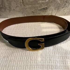 Gucci Brown Black Reversible Vintage Leather Belt